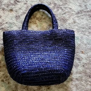 Purse..Child's Navy Straw Purse